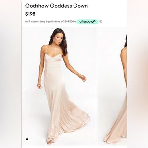 Show me your mumu bridesmaid dress, Godshaw Goddess Gown, small.